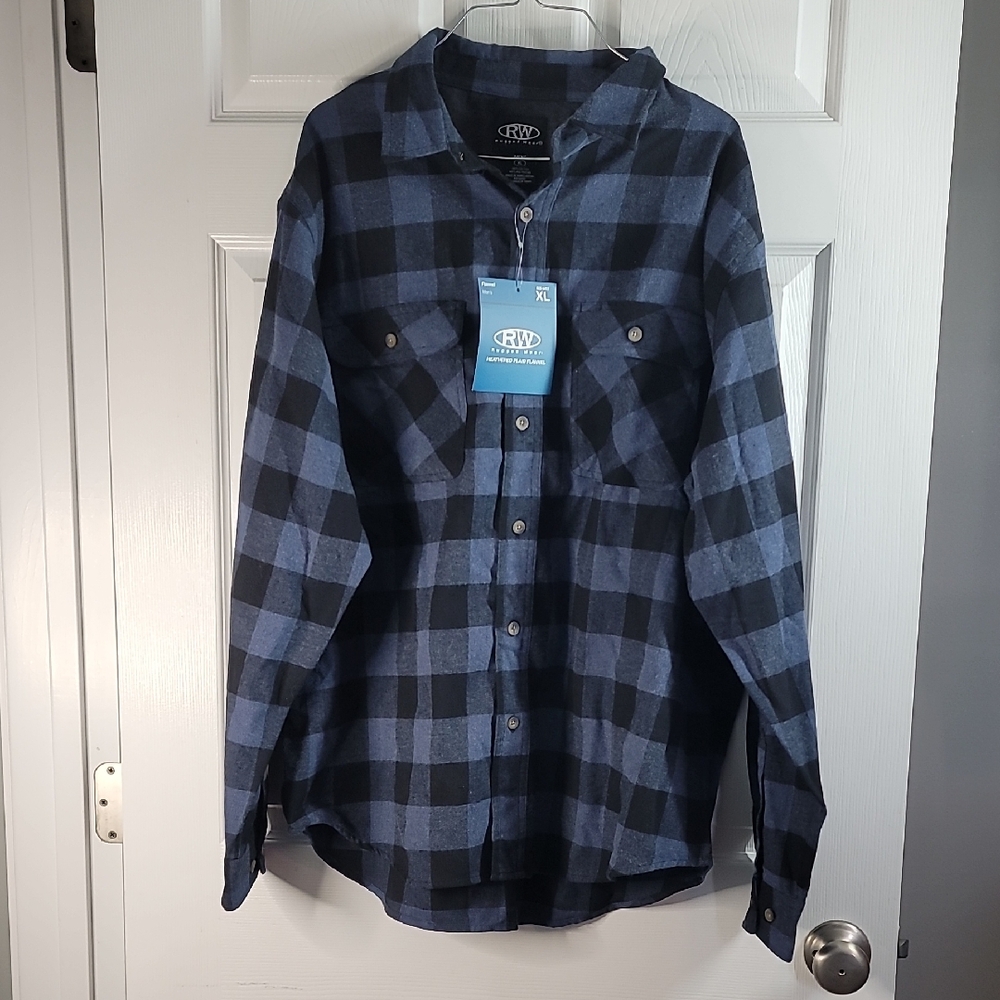 Men's Navy Checkered Casual Shirt